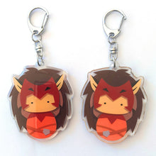 Load image into Gallery viewer, SheRa and Catra - 2.5&quot; Kokeshi Matryoshka Acrylic Keychain Charm
