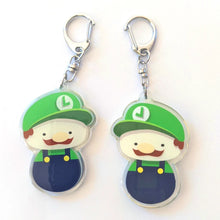 Load image into Gallery viewer, Princess + 2 Bros - 2.5&quot; Kokeshi Matryoshka Acrylic Keychain Charm
