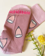 Load image into Gallery viewer, Adult Size Menstrual Diva Cup Pink Panel Socks

