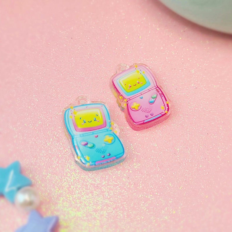 Pastel & Cute Gamer Earrings- Acrylic Dangle Earrings