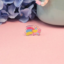 Load image into Gallery viewer, Acrylic Rainbow Shooting Star Dangle Earrings - 2 Color Variants
