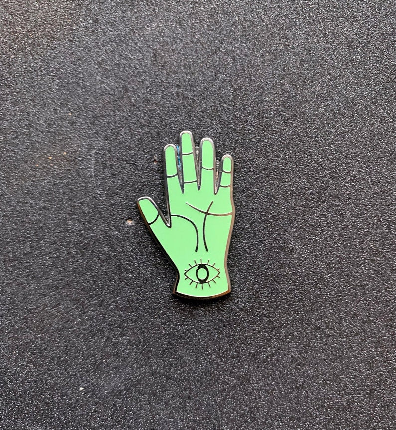 Palm Reading Hard Enamel Pin 1.5