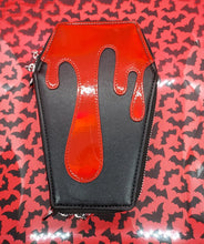 Load image into Gallery viewer, 4 Colors: Holographic Drippy Gothic Slime Coffin Shoulder Wrist Clutch Wallet
