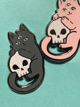 Load image into Gallery viewer, Witch Halloween &quot;Precious Sacrifice&quot; Hard Enamel Black Nickel: Pink, Black, White, and Brown!

