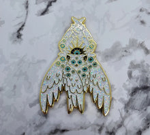 Load image into Gallery viewer, Cursed or Angelic Seraphim Furby Glitter Glow Biblical Angel Pin
