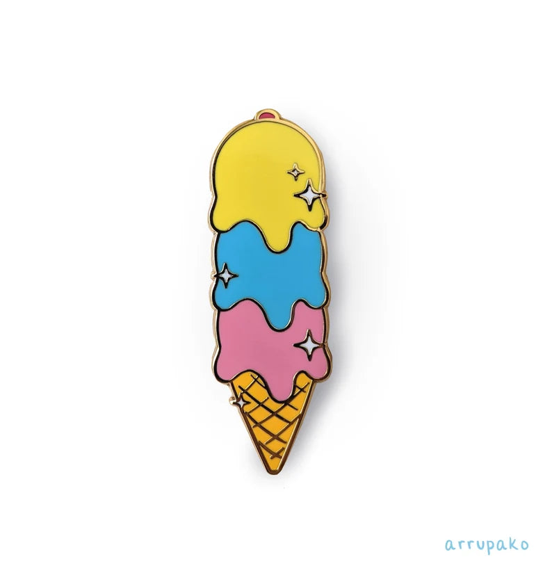 Triple Scoop Ice Cream Pin