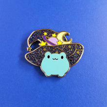 Load image into Gallery viewer, Galaxy Froggy Witch Enamel Pin
