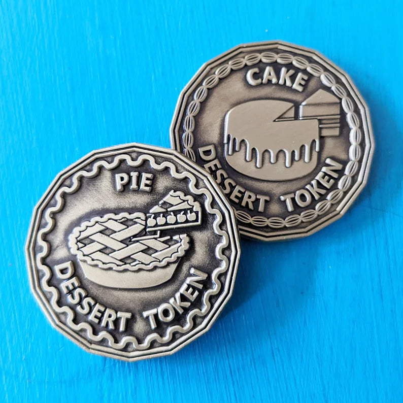 Cake vs Pie Decision Challenge Coin - 1.5