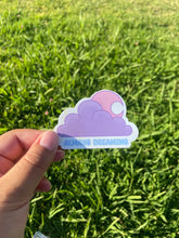 Load image into Gallery viewer, Moon and Cloud ‘Always Dreaming’ Sticker - Pastel Dreamy Vinyl Sticker
