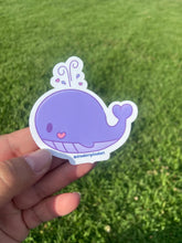 Load image into Gallery viewer, Cute Purple Whale Sticker - Pastel Vinyl Sticker
