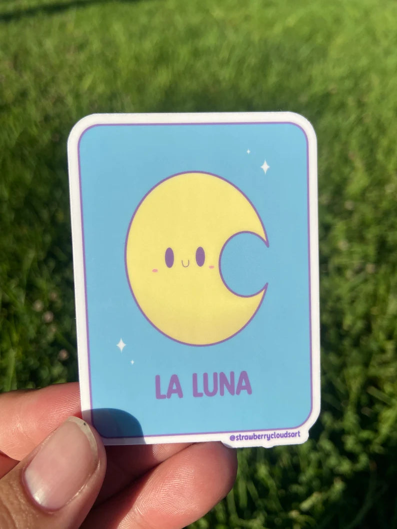 Cute La Luna Loteria Sticker - Pastel Loteria Vinyl Sticker
