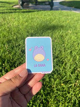 Load image into Gallery viewer, Cute La Rana Loteria Sticker - Pastel Frog Loteria Vinyl Sticker
