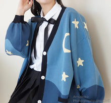 Load image into Gallery viewer, Unisex Oversized Starry Night Cardigan
