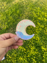Load image into Gallery viewer, Pastel Blue Crescent Moon Sticker
