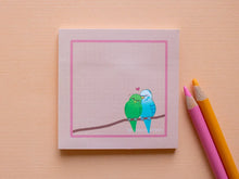 Load image into Gallery viewer, Various Cute Sticky Notepads: Lovebirds, Kitty or Capybara!
