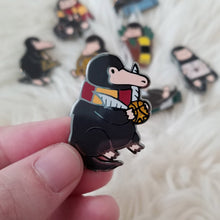 Load image into Gallery viewer, Red and Yellow House Platypus Enamel Pin
