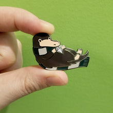 Load image into Gallery viewer, Green Platypus Enamel Pin
