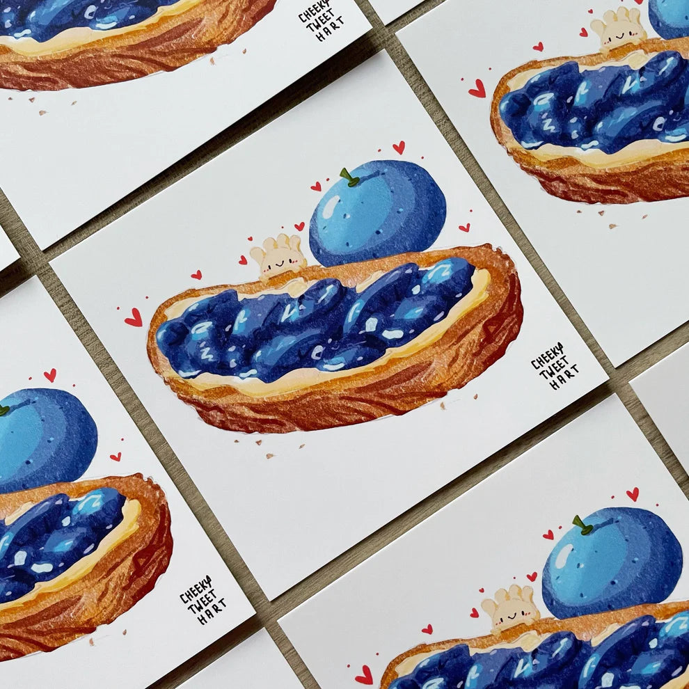 Blueberry Toast Art Prints