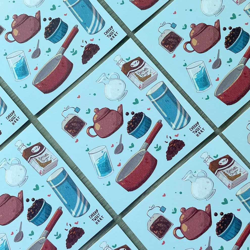 Boba Ingredients Art Print