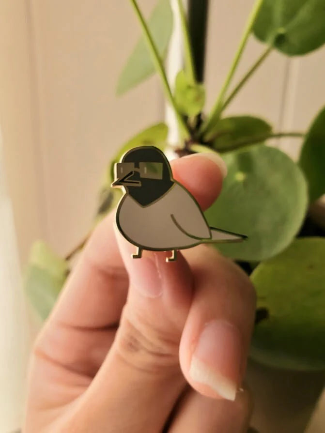 Sunglasses Bird Enamel Pin