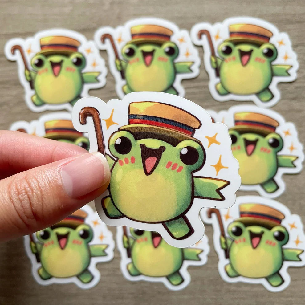 Dancing Ribbert LAMINATED Stickers - Die Cut #SL034