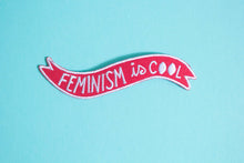 Load image into Gallery viewer, Feminism is Cool Iron-on Embroidered Patch
