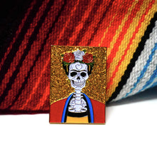 Load image into Gallery viewer, Frida Muerte (Yellow) Pin
