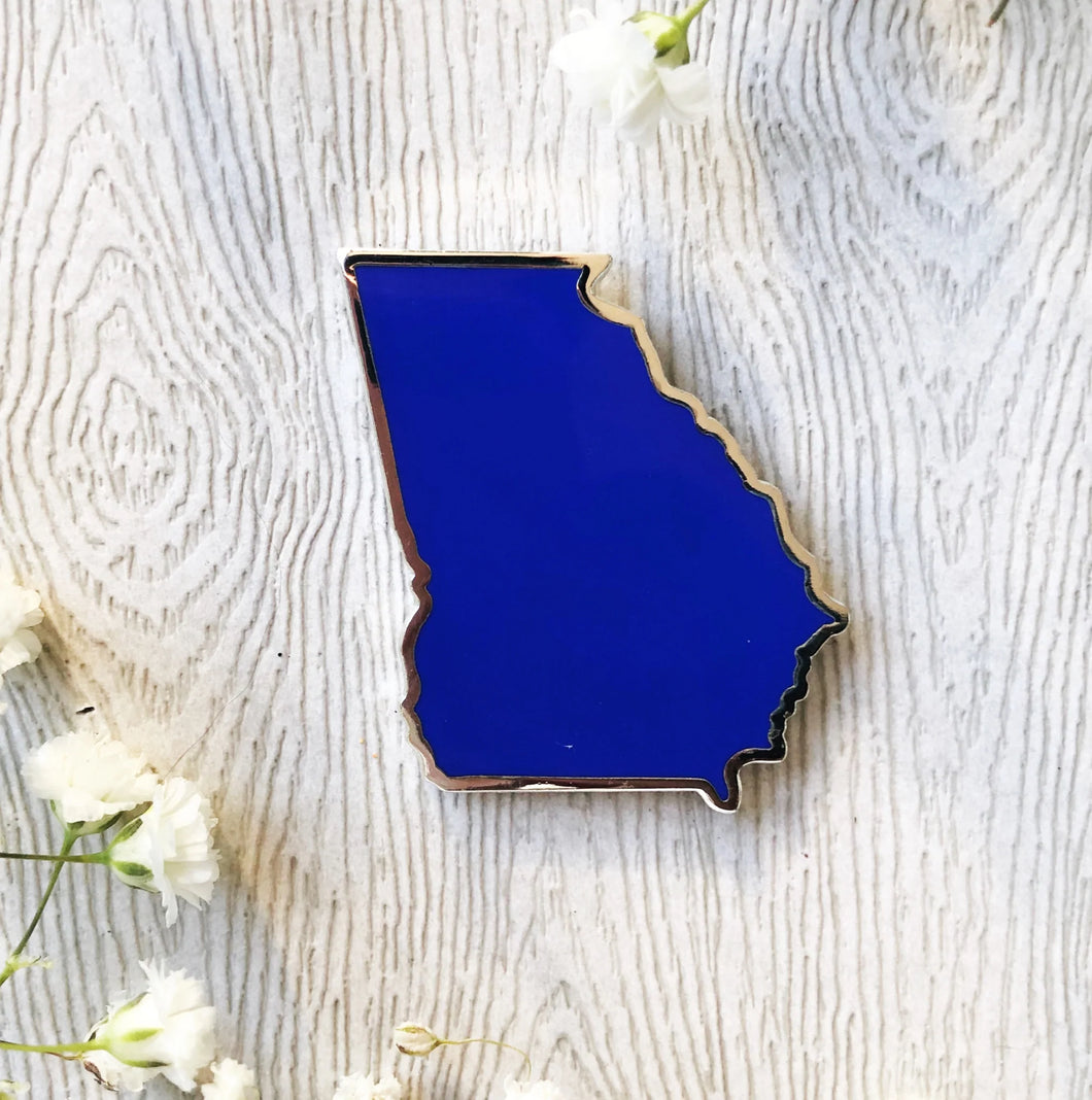Georgia Blue Enamel Pin