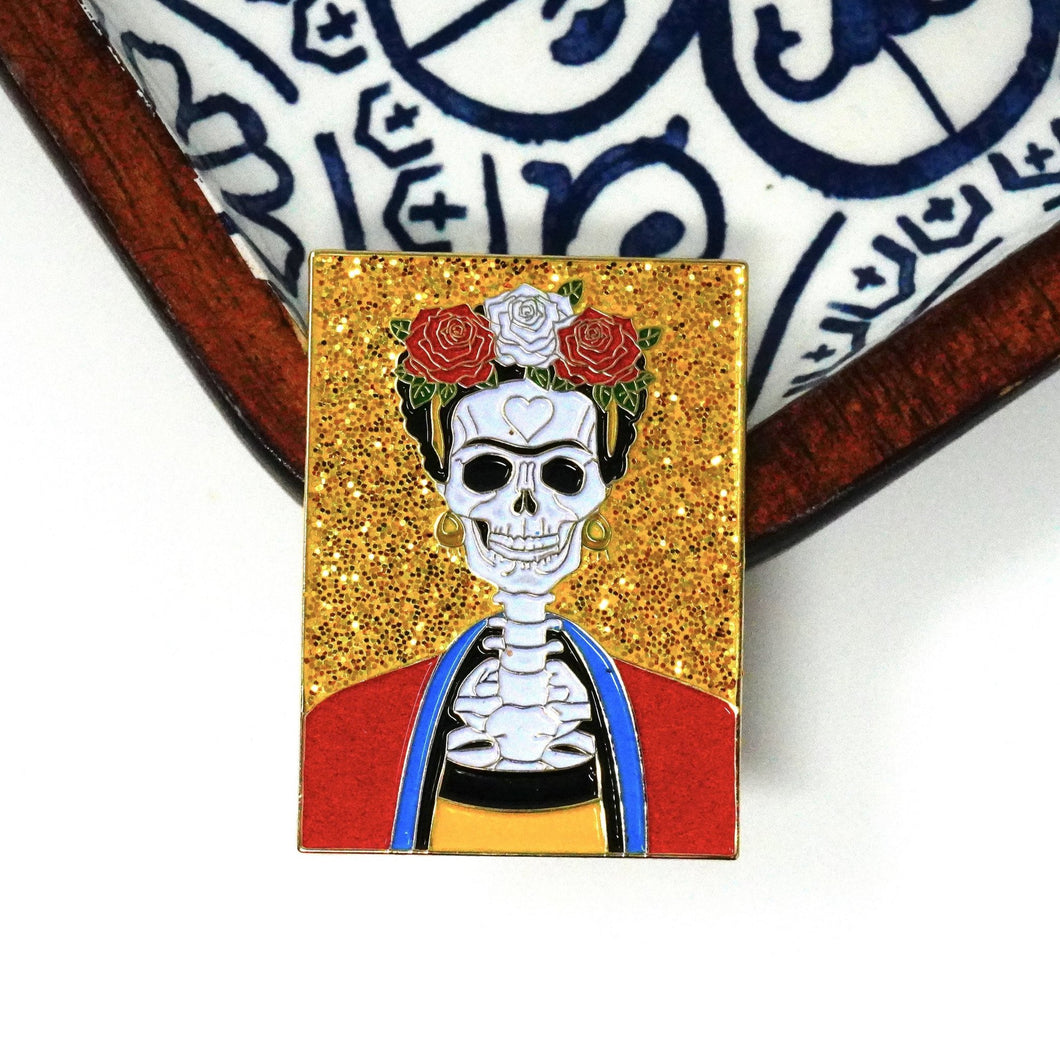 Frida Muerte (Yellow) Pin