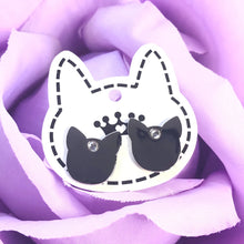 Load image into Gallery viewer, Celestial Kitties Earrings: Dark or Silver
