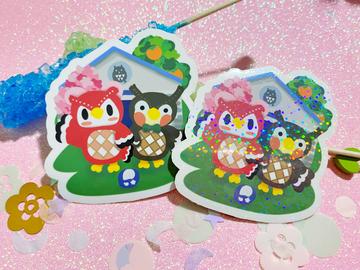 Animal Crossing - Celeste and Blathers Museum VINYL Sticker Holographic or Gloss