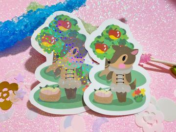 Villager Friend Deer VINYL Sticker Holographic or Gloss