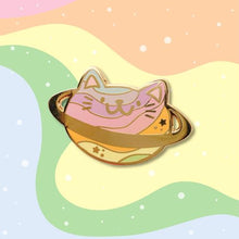 Load image into Gallery viewer, Cute Planets: Frog or Cat Planet Pin
