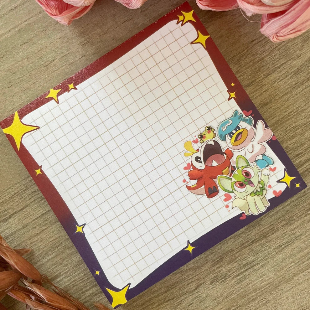 Poke Friends Grid Sticky Notepad