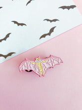 Load image into Gallery viewer, Pink Bat Enamel Pin
