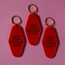Load image into Gallery viewer, Lock Your Fucking Door Keychain

