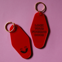Load image into Gallery viewer, Lock Your Fucking Door Keychain
