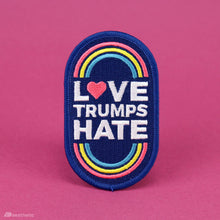 Load image into Gallery viewer, LOVE TRUMPS HATE IRON ON PRIDE PATCH
