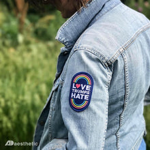 Load image into Gallery viewer, LOVE TRUMPS HATE IRON ON PRIDE PATCH
