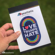 Load image into Gallery viewer, LOVE TRUMPS HATE IRON ON PRIDE PATCH
