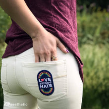Load image into Gallery viewer, LOVE TRUMPS HATE IRON ON PRIDE PATCH
