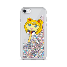 Load image into Gallery viewer, Moon Bubblegum Pop Liquid Glitter Phone Case
