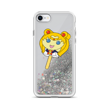 Load image into Gallery viewer, Moon Bubblegum Pop Liquid Glitter Phone Case
