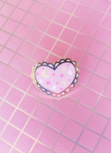 Load image into Gallery viewer, Magical Moon Pattern Hard Enamel Pin // Fan Art Mahou Shoujo Anime
