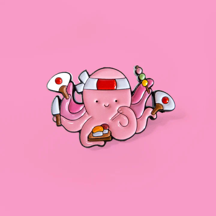 JAPANESE OCTO CHECF ENAMEL PIN