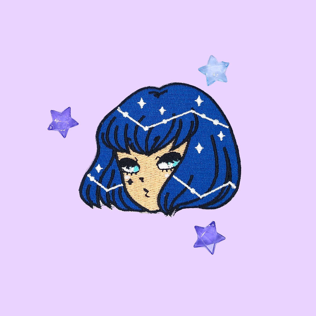 Space Head Embroidered Patch