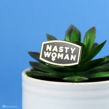 Load image into Gallery viewer, NASTY WOMAN ENAMEL LAPEL PIN
