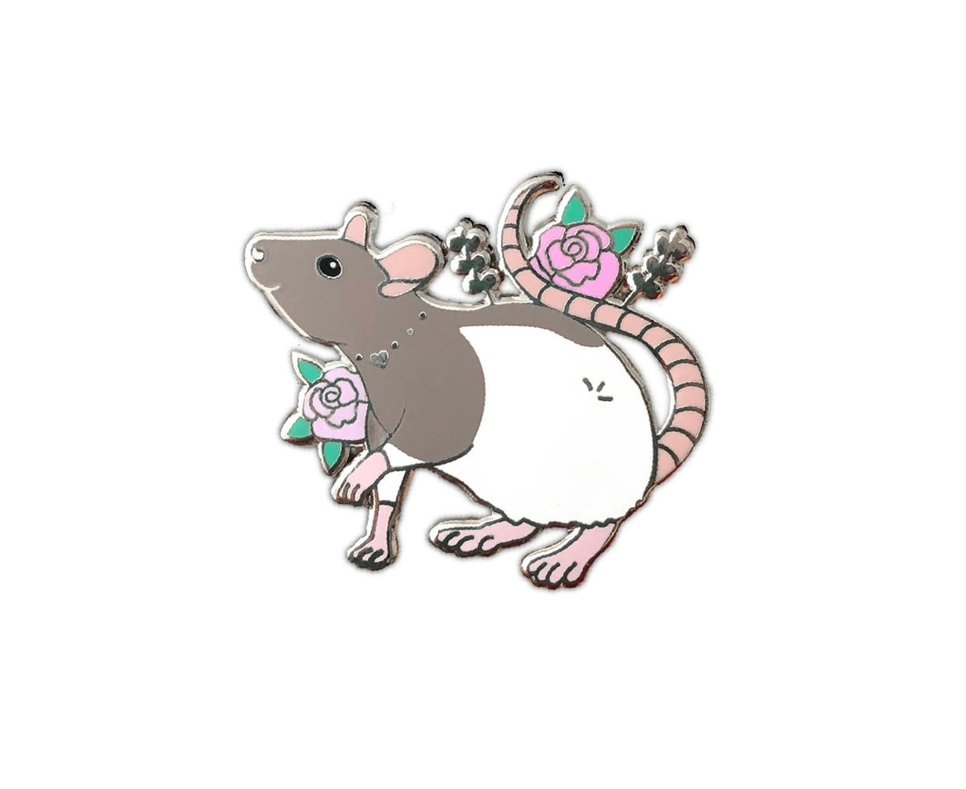 Grey Hooded Rat Pin