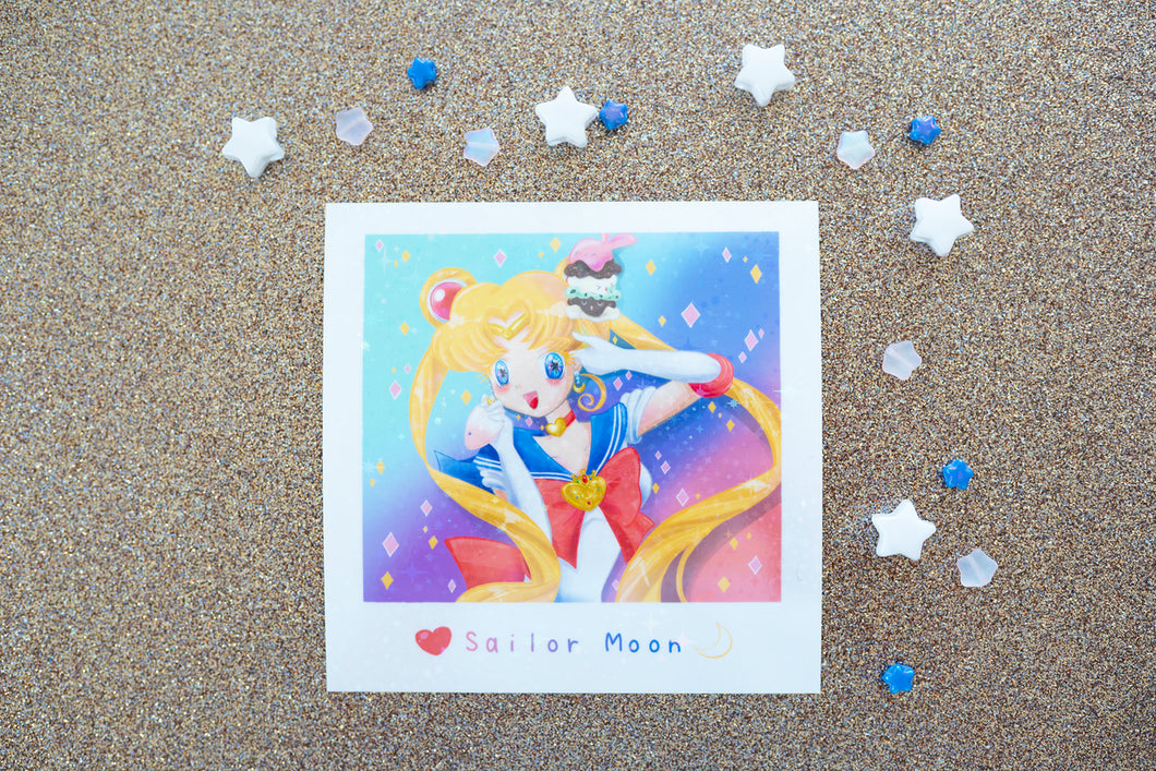 Magical Girl Broken Holo 4x4 Polaroid Prints