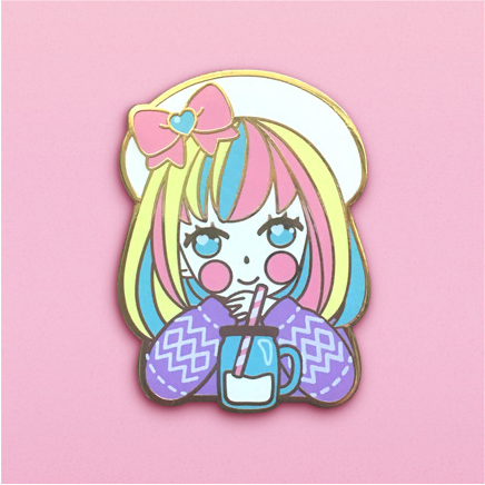 Cutie Beret Girl Pin